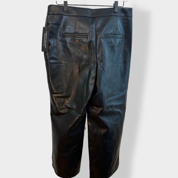 Bagatelle High Waist Faux Leather Cropped Pants Size Medium - Picture 3 of 4